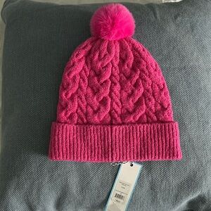 NWT Draper James Pom Pom hat in Raspberry Pink!